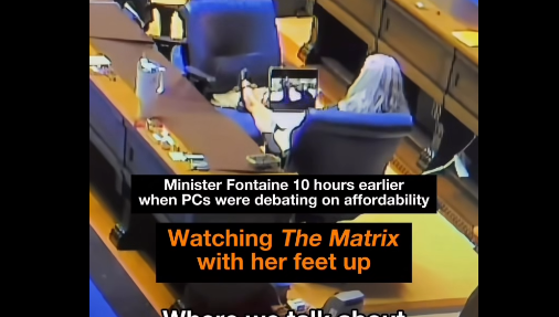 May 31 2026- Nahanni Fontaine Disrespectfully Shows The Bottom Of Her Shoes To MLAs